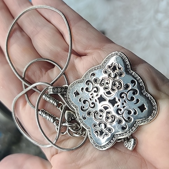 Brighton $78 "FORTUNA" Reversible Pendant w Swarovski Crystal Trim π - Picture 7 of 10